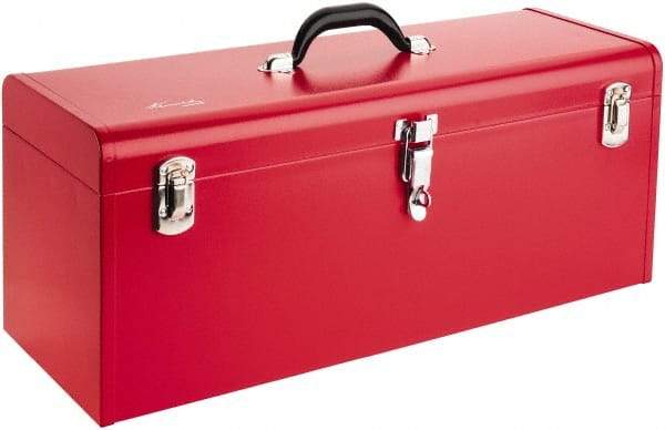 Kennedy - 1 Tray Tool Box - 24-1/8" Wide x 8-5/8" Deep x 9-3/4" High, Steel, Red - Benchmark Tooling