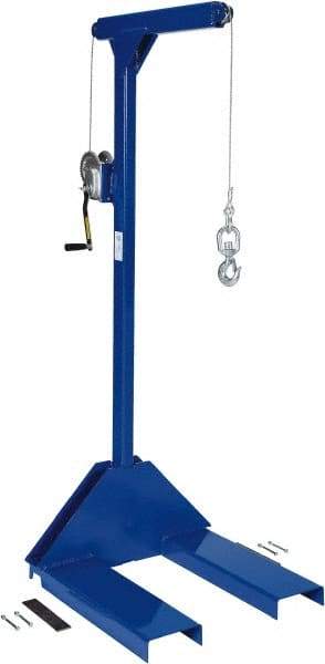 Vestil - 500 Lb Capacity, 77-1/4" Lift Pallet Truck Hoist - 1-7/8" Min Lift Height, 30" Fork Length x 7-5/8" Fork Width, 30" Overall Width - Benchmark Tooling