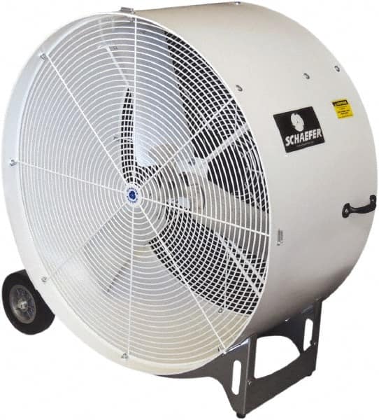 Schaefer Ventilation Equipment - 36" Blade, 1/2 hp, 11,000 CFM, Industrial Circulation Fan - Portable with Wheels, 1 Speed - Benchmark Tooling