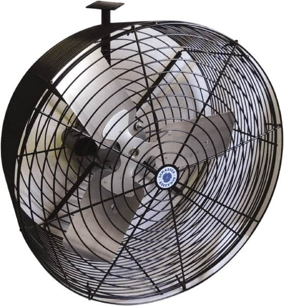 Schaefer Ventilation Equipment - 24" Blade, 1/2 hp, 7,860 CFM, Variable Speed Industrial Circulation Fan - Ceiling Mount, 1 Speed - Benchmark Tooling