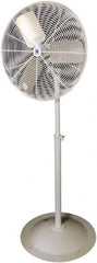 Schaefer Ventilation Equipment - 20" Blade, 1/4 hp, 3,400 & 4,100 CFM, Oscillating Industrial Circulation Fan - Pedestal, 2 Speed - Benchmark Tooling