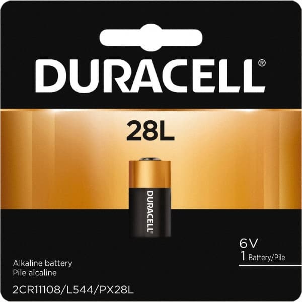 Duracell - Size 28L, Lithium, 1 Pack, Standard Battery - 6 Volts, Button Tab Terminal, 2CR11108, ANSI 1406LC Regulated - Benchmark Tooling