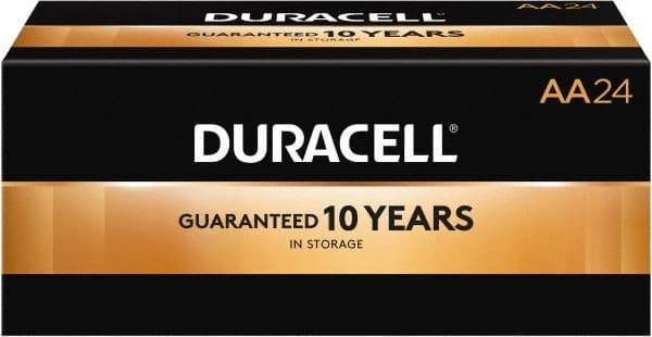 Duracell - Size AA, Alkaline, 24 Pack, Standard Battery - 1.5 Volts, Button Tab Terminal, LR6, ANSI 15A Regulated - Benchmark Tooling
