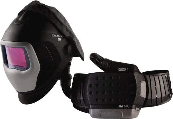 3M - Size Adjustable, Adjustable PAPR System - Hard Hat with Face Shield Headgear, Welding Window, Auto Darkening Filter, Use for Welding - Benchmark Tooling