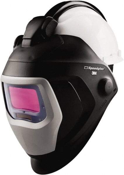 3M - 4.2" Window Width x 2.1" Window Height, 5, 8 to 13 Shade Auto-Darkening Lens, Front Lift Welding Helmet with Hard Hat - Black PPA - Benchmark Tooling