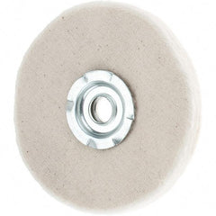 Value Collection - 4" Diam x 1/4" Thick Unmounted Buffing Wheel - 20 Ply, Polishing, 1" Arbor Hole, Soft Density - Benchmark Tooling