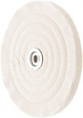 Value Collection - 8" Diam x 1/2" Thick Unmounted Buffing Wheel - 50 Ply, Polishing, 1" Arbor Hole, Medium Density - Benchmark Tooling