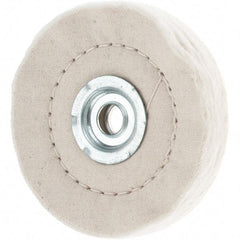 Value Collection - 4" Diam x 1/2" Thick Unmounted Buffing Wheel - 50 Ply, Polishing, 1" Arbor Hole, Medium Density - Benchmark Tooling