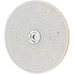 Value Collection - 8" Diam x 3/8" Thick Unmounted Buffing Wheel - 40 Ply, Polishing, 1" Arbor Hole, Hard Density - Benchmark Tooling