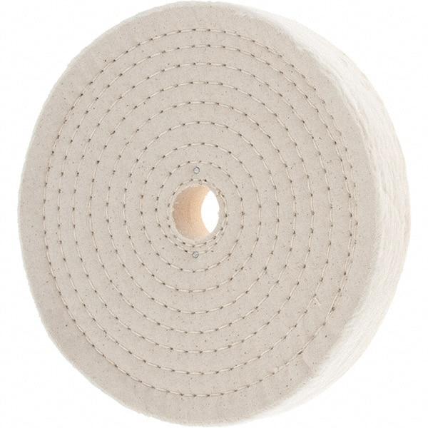 Value Collection - 8" Diam x 1" Thick Unmounted Buffing Wheel - 80 Ply, Polishing, 1" Arbor Hole, Hard Density - Benchmark Tooling