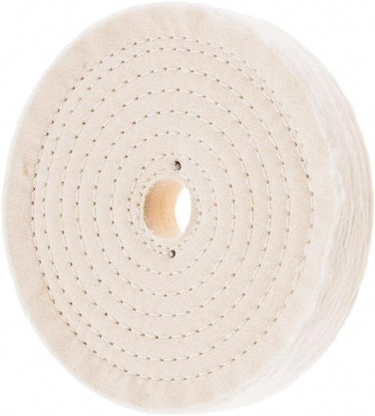 Value Collection - 7" Diam x 1" Thick Unmounted Buffing Wheel - 80 Ply, Polishing, 1" Arbor Hole, Hard Density - Benchmark Tooling