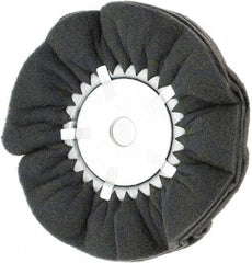 Value Collection - 12" Diam x 6" Thick, Soft Mounted Polishing Wheel - 2 Ply, Fine Grade, 1-1/4" Shank Diam - Benchmark Tooling