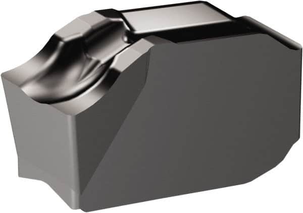 Sandvik Coromant - QDG CM 1105 Grade, 0.1181" Cutting Width, Carbide Cutoff Insert - 0° Neutral Lead Angle, 0.0079" Cnr Rad, TiAlN Coated - Benchmark Tooling