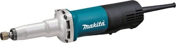 Makita - 1/4" Collet, 29,000 RPM, Inline Handle Electric Die Grinder - 120 Volts, 6.6 Amps, 8.2' Cord - Benchmark Tooling