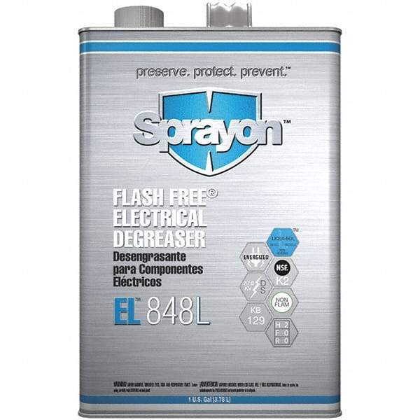 Sprayon - 1 Gallon Can Electrical Grade Cleaner/Degreaser - 37,000 Volt Dielectric Strength, Nonflammable, Food Grade, Plastic Safe - Benchmark Tooling