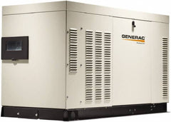 Generac Power - 3 Phase LP & NG Liquid Cooled Standby Power Generator without Transfer Switch - 120/208 V, 30 kW, OHVI, Bisque Aluminum Enclosure, Use 75 (LP) & 221 (NG) to Fuel - Benchmark Tooling