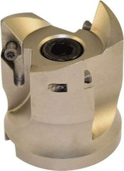 Millstar - 3 Inserts, 50mm Cut Diam, 22mm Arbor Diam, Indexable Square-Shoulder Face Mill - 0/90° Lead Angle, 55mm High, VCGT Insert Compatibility, Series ASMN - Benchmark Tooling