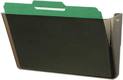 Deflect-o - 13" Wide x 7" High x 4" Deep Plastic Wall File - 1 Compartment, Smoke - Benchmark Tooling