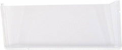 Deflect-o - 17-1/2" Wide x 6-1/2" High x 3" Deep Plastic Wall File - 1 Compartment, Clear - Benchmark Tooling