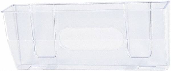 Deflect-o - 15" Wide x 6-3/8" High x 3" Deep Plastic Wall File - 1 Compartment, Clear - Benchmark Tooling