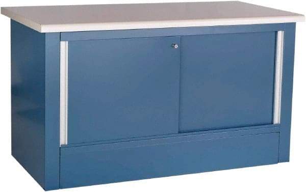 Rousseau Metal - 60 Wide x 30" Deep x 34" High, Plastic Laminate Workbench - Fixed Legs - Benchmark Tooling