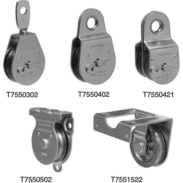 Campbell - Blocks & Pulleys Type: Steel Pulley Rope Type: Fibrous - Benchmark Tooling