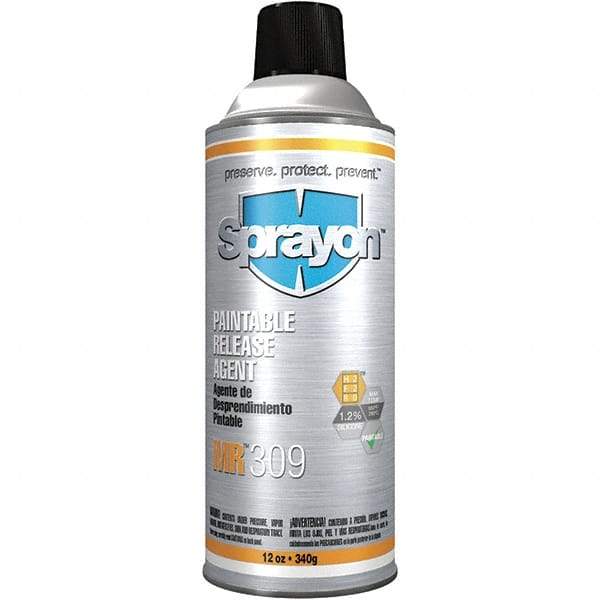 Sprayon - 12 Ounce Aerosol Can, Clear, General Purpose Mold Release - Silicone Composition - Benchmark Tooling