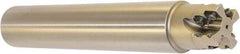 Millstar - 1-1/2" Cut Diam, 1.58" Max Depth, 1-1/2" Shank Diam, Cylindrical Shank Indexable High-Feed End Mill - Screw Holding Method, HFCI-1204 Insert, HFSS Toolholder, Through Coolant - Benchmark Tooling