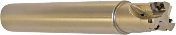 Millstar - 1" Cut Diam, 1.58" Max Depth, 1" Shank Diam, Cylindrical Shank Indexable High-Feed End Mill - Screw Holding Method, HFCI-09T3 Insert, HFSS Toolholder, Through Coolant - Benchmark Tooling
