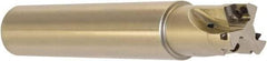 Millstar - 1" Cut Diam, 1.58" Max Depth, 1" Shank Diam, Cylindrical Shank Indexable High-Feed End Mill - Screw Holding Method, HFCI-09T3 Insert, HFSS Toolholder, Through Coolant - Benchmark Tooling