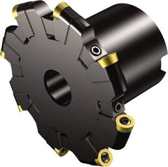 Sandvik Coromant - 1.5 Connection, 0.3937" Cutting Width, 2.106" Depth of Cut, 1-1/2" Hole Diam, 16 Tooth Indexable Slotting Cutter - R331.32..Rxx..MQ Toolholder, RCKT 09 T3 00 Insert, Right Hand Cutting Direction - Benchmark Tooling