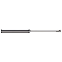 Harvey Tool - Ball End Mills; Mill Diameter (mm): 0.90 ; Mill Diameter (Decimal Inch): 0.0350 ; Number of Flutes: 3 ; Length of Cut (Decimal Inch): 0.0520 ; Material: Solid Carbide ; Overall Length (Inch): 2-1/2