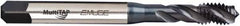 Emuge - 1/4-20 UNC 3 Flute 2B/3B Modified Bottoming Spiral Flute Tap - Vanadium High Speed Steel, Oxide Finish, 3.15" OAL, Right Hand Flute, Right Hand Thread - Exact Industrial Supply