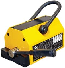 Mag-Mate - 2,500 Lb Load Capacity, Magnetic Lifter - 8-7/8" High x 7-1/8" Wide, 5" Head/Holder Diam, 2 Poles, For Use with Flat & Round Ferrous Metal - Benchmark Tooling
