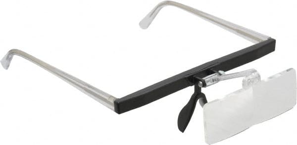 Made in USA - 1.75x Magnification, Ophthalmic Polymer, Rectangular Magnifier - 2 Inch Long x 1 Inch Wide Lens, Eyeglass Frame Mount, 14 Inch Focal Distance, 2 Inch Long - Benchmark Tooling