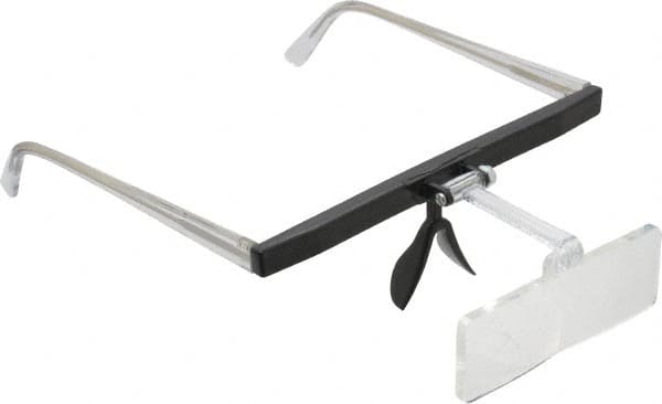 Made in USA - 2.25x Magnification, Ophthalmic Polymer, Rectangular Magnifier - 2 Inch Long x 1 Inch Wide Lens, Eyeglass Frame Mount, 8 Inch Focal Distance, 2 Inch Long - Benchmark Tooling