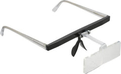 Made in USA - 2.25x Magnification, Ophthalmic Polymer, Rectangular Magnifier - 2 Inch Long x 1 Inch Wide Lens, Eyeglass Frame Mount, 8 Inch Focal Distance, 2 Inch Long - Benchmark Tooling