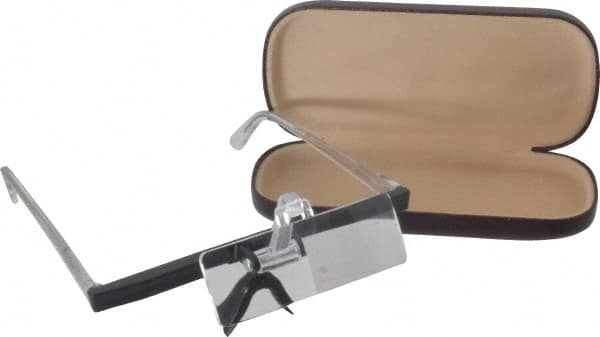 Made in USA - 2.75x Magnification, Ophthalmic Polymer, Rectangular Magnifier - 2 Inch Long x 1 Inch Wide Lens, Eyeglass Frame Mount, 6 Inch Focal Distance, 2 Inch Long - Benchmark Tooling