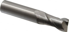 Accupro - 3/4", 1-1/2" LOC, 3/4" Shank Diam, 4" OAL, 2 Flute, Solid Carbide Square End Mill - Single End, Uncoated, Spiral Flute, 40° Helix, Centercutting, Right Hand Cut, Right Hand Flute - Benchmark Tooling
