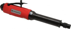 Universal Tool - 1/4" Collet, Straight Handle, Extended Length Air Die Grinder - 22,000 RPM, Rear Exhaust, 22 CFM, 0.9 hp, 90 psi, 1/4 NPT - Benchmark Tooling