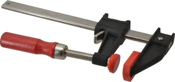 Bessey - 6" Capacity, 2-1/2" Throat Depth Cast Iron Bar Clamp - 600 Lb Clamping Pressure, 10" OAL - Benchmark Tooling