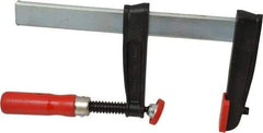 Bessey - 8" Capacity, 4" Throat Depth Steel Bar Clamp - 800 Lb Clamping Pressure, 12" OAL - Benchmark Tooling