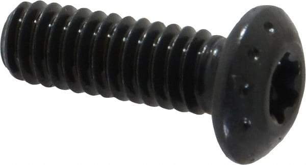 Camcar - #8-32 UNC Torx Plus Drive, Button Screw - Alloy Steel, Black Oxide Finish, Fully Threaded, 1/2" Length Under Head - Benchmark Tooling