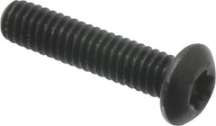 Camcar - #8-32 UNC Torx Plus Drive, Button Screw - Alloy Steel, Black Oxide Finish, Fully Threaded, 3/4" Length Under Head - Benchmark Tooling