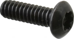 Camcar - #10-24 UNC Torx Plus Drive, Button Screw - Alloy Steel, Black Oxide Finish, Fully Threaded, 5/8" Length Under Head - Benchmark Tooling