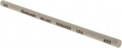 Made in USA - 400 Grit Aluminum Oxide Round Polishing Stone - Medium Grade, 1/4" Wide x 6" Long x 1/4" Thick - Benchmark Tooling
