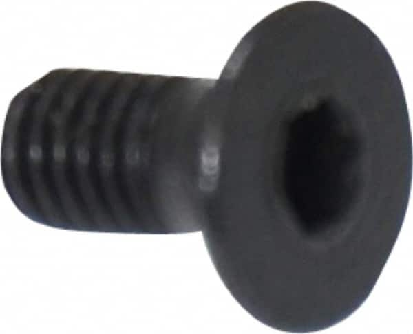 Holo-Krome - M3x0.50 Metric Coarse Hex Socket Drive, 90° Flat Screw - Grade 12.9 Alloy Steel, Black Oxide Finish, 6mm OAL - Benchmark Tooling