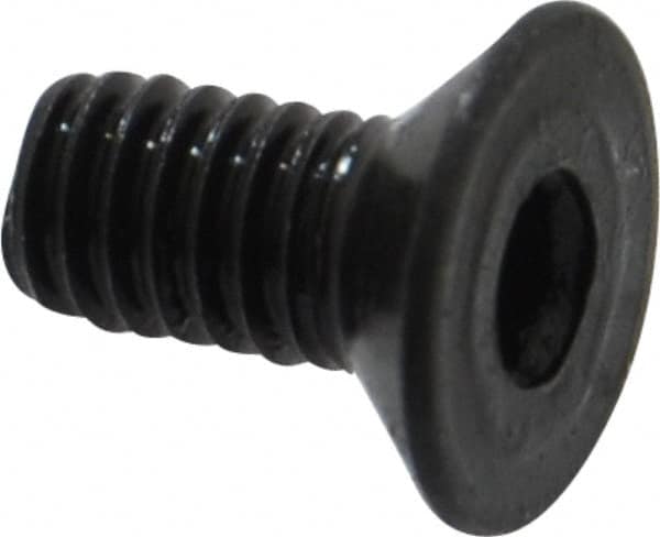 Holo-Krome - M4x0.70 Metric Coarse Hex Socket Drive, 90° Flat Screw - Grade 12.9 Alloy Steel, Black Oxide Finish, 8mm OAL - Benchmark Tooling