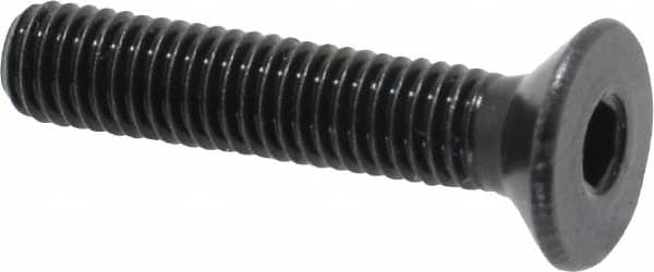 Holo-Krome - M5x0.80 Metric Coarse Hex Socket Drive, 90° Flat Screw - Grade 12.9 Alloy Steel, Black Oxide Finish, Fully Threaded, 25mm OAL - Benchmark Tooling