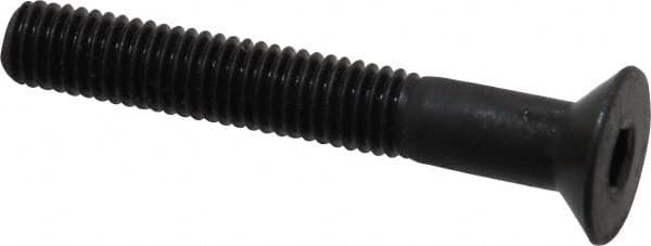 Holo-Krome - M5x0.80 Metric Coarse Hex Socket Drive, 90° Flat Screw - Grade 12.9 Alloy Steel, Black Oxide Finish, Fully Threaded, 35mm OAL - Benchmark Tooling